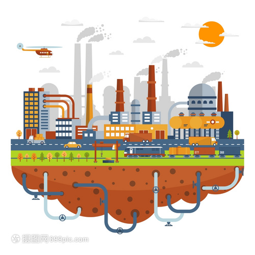 工業(yè)城市與化工廠 建筑、管道與景觀的交響詩(shī)